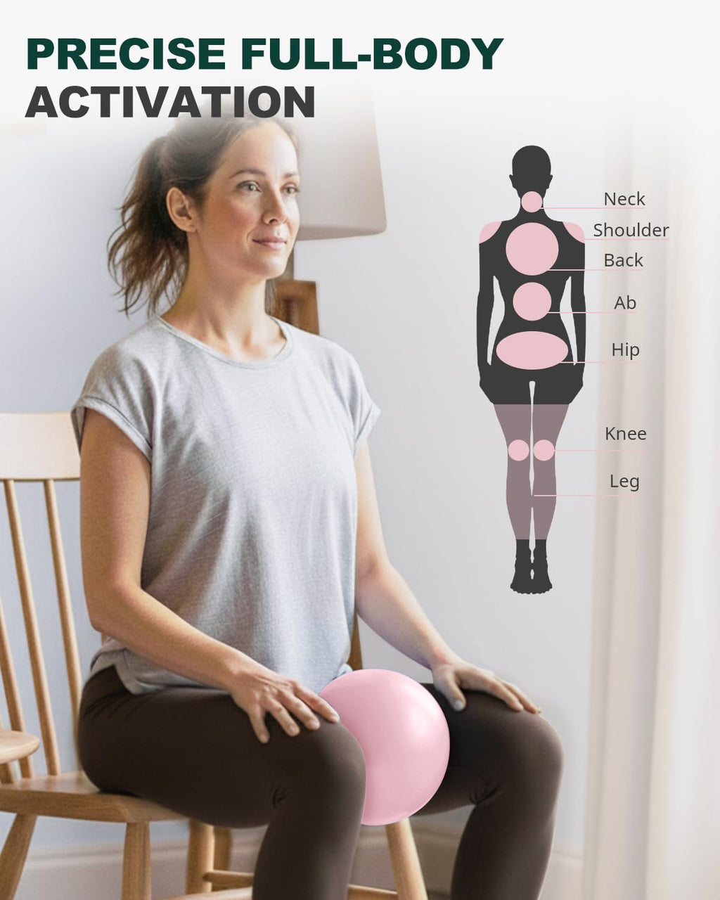 Trideer Yoga Ball for Exercise, Pilates, Core & Balance Training, Stability Ball for Pregnancy & Birthing Prep, Physical Therapy, Daily Stretching, Office Chair for Active Sitting, Quick Pump Included