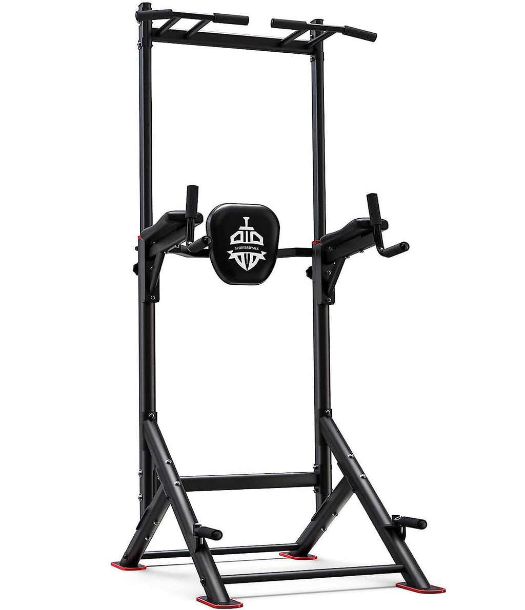 Sportsroyals Power Tower Pull Up Bar Station, 450LBS Stable Pull Up Dip Station for Home Gym Strength Training Equipment | FED Fitness