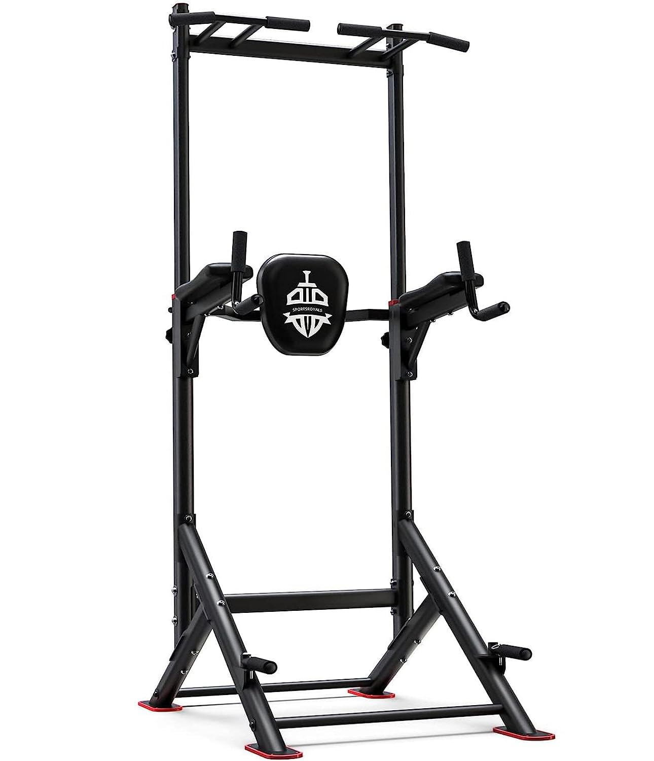 Sportsroyals Power Tower Pull Up Bar Station, 450LBS Stable Pull Up Dip Station for Home Gym Strength Training Equipment | FED Fitness